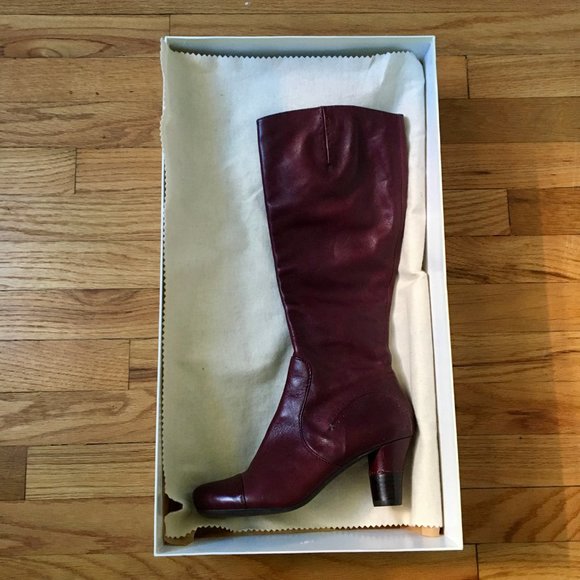 Biviel burgundy boots, like new - Picture 9 of 11